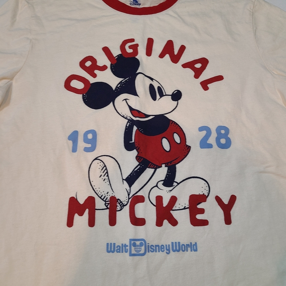 Disney Original Mickey Mouse Cream and Red T-Shirt in Unisex Medium - Picture 2 of 6